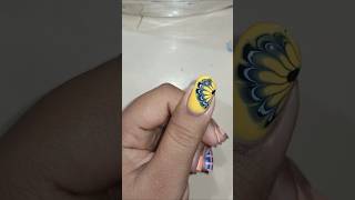 Easy yellow colour nail art designs 💛🖤💅shorts nailart youtubeshorts nails [upl. by Britta224]