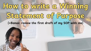 Writing a Winning SOP Key Elements  a Bonus Essay Review [upl. by Bobbie]