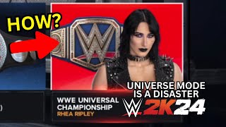 Such an odd GLITCH with CHAMPIONS in a SIMULATED UNIVERSE MODE in WWE 2K24 [upl. by Anerda]