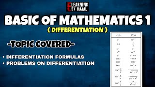 Part 1 Basic Of Engineering Mathematics 1  DifferentiationDerivatives  ELEARNING BY KAJAL [upl. by Kyla]