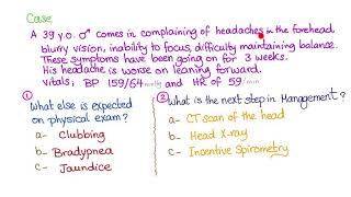 Case Headache balance problems high blood pressure and low heart rate [upl. by Droffats]