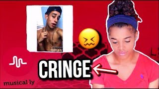 REACTING TO EXTREMELY CRINGEY MUSICALLYS  Azlia Williams [upl. by Eessej]