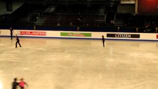 2014 01 16 EC Pairs SP practice Vanessa JAMES Morgan CIPRES [upl. by Ffirahs]