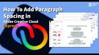 How To Add Paragraph Spacing in Adobe Creative Cloud Express [upl. by Hareema785]