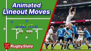 Rugby Lineout Moves  Animated Playbook  RugbySlate [upl. by Prakash]