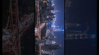 Shanghai Aerial view Night 8K [upl. by Lliw]