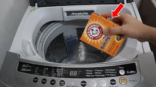 How To CLEAN Your Washing Machine Using Baking Soda  Quick amp Easy [upl. by Adlihtam]