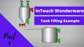 InTouch SCADA  Tank Filling Example 1 Tutorial for Beginner [upl. by Nahc]