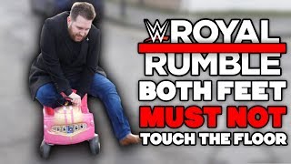 BOTH FEET MUST NOT TOUCH THE FLOOR  WWE Royal Rumble 2020 Punishment [upl. by Melloney105]