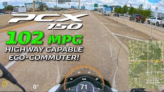 Honda PCX150 on the Highway  102 MPG Eco Commuter [upl. by Ofori380]