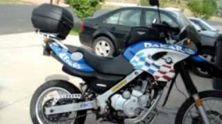 BMW F650GS Dakar amp Giv top box [upl. by Attiuqaj]