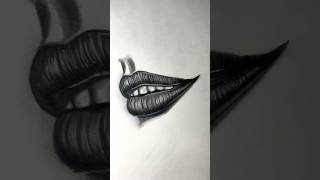 Realistic lips artwork shortsvideo pencileshading youtubeshorts [upl. by Adin]