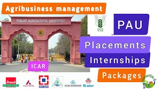 PAU Agribusiness management internships placements packagesIcar agriculture university PAUABM🌿 [upl. by Asetal]