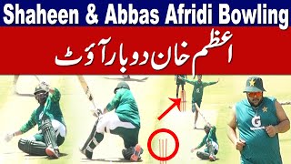 Shaheen and Abbas Afridi Dangerous Bowling to Azam Khan [upl. by Ifok]