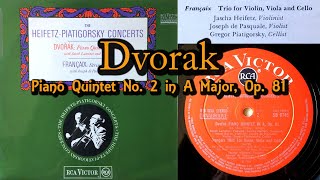 Dvorak Piano Quintet No2 Op81 Heifetz  Baker  Piatigorsky  Lateiner  Joseph De Pasquale [upl. by Namsaj932]