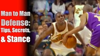 Basketball Defense Tips Techniques amp Stance  Man to Man Defense [upl. by Llecrup]