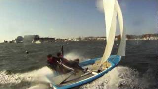 UConn Sailing Team downwinder with a Lark [upl. by Ayikaz]