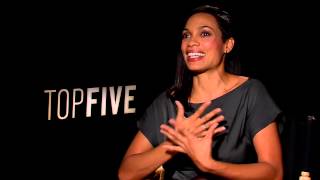 Rosario Dawson talks TOP FIVE tampon scene w Tino Cochino [upl. by Eidolem]