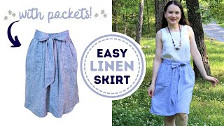 How to sew Aline skirt with 3 simple measurements and NO ZIPPER Easy sewing and drafting tutorial [upl. by Sanyu]