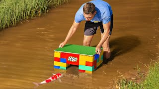 MEGA Lego Fish Trap Catches Colorful Fish [upl. by Cartan665]