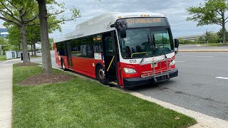 Fairfax Connector 2017 New Flyer Xcelsior XD40 1733 on Route 494 Full Ride ExWolfline 1733 [upl. by Ellennoj]