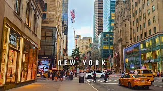 A Day Out in Manhattan  Fifth Avenue Rockefeller Centre  New York Walking Tour in 4K [upl. by Patrich575]