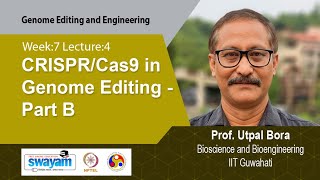 Lec 23 CRISPRCas9 in Genome Editing  Part B [upl. by Sivatco]