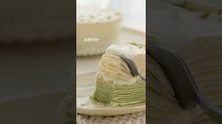 Matcha crepe cake 🍰 recipe asmr cr blueberrytheta on IG youtubeshorts breakfastbowl smallyoutuber [upl. by Alek]