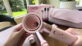 MESCOMB Hair Dryer Brush 5 in 1 Professional Hot Air Styler Review [upl. by Callan]