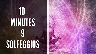 All 9 Solfeggio Frequencies at Once POWERFUL 10 Minutes Emotional Cleanse amp Cell Regeneration [upl. by Rabka]