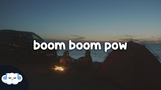 The Black Eyed Peas  Boom Boom Pow Clean  Lyrics [upl. by Eillo]