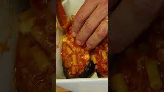 Packed Aubergine with Macaroni  Italian Vegetarian Dish tortellinotime [upl. by Ailito]