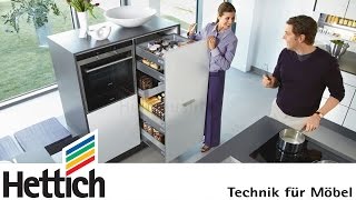 Beautiful and intelligent kitchens with InnoTech drawers and Sensys hinges from Hettich [upl. by Kirrad]