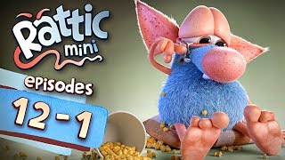 Funny Cartoon Series  Rattic Mini 121 Episodes  Funny Animated Cartoon Series For Children [upl. by Yenffad]