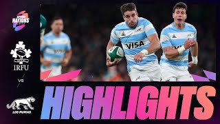 HIGHLIGHTS  IRELAND V ARGENTINA  AUTUMN NATIONS SERIES [upl. by Assirk]