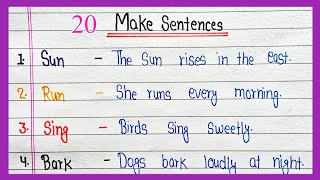 Make sentences in English From 20 words  How to make sentences  Make sentences  part 101 [upl. by Jard18]