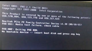 PXEE61 Media test failure check cable PXEM0F Exiting PXE ROM No hard drive installed HP [upl. by Eiramyma]