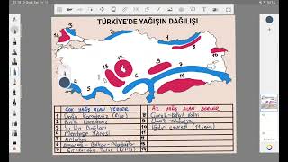 Türkiyede yağışın dağılışı [upl. by Sirap]