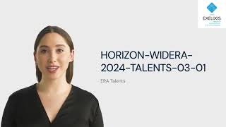 HORIZON WIDERA 2024 TALENTS 03 01  ERA Talents [upl. by Aluk]