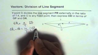 03 Vectors External Line Segment Division Section Formula Derivation [upl. by Newell]