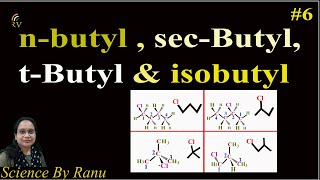 nbutyl  secButyl tButyl amp isobutyl Organic Chemistry  Science by Ranu [upl. by Malissa]