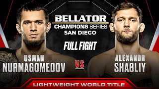 Usman Nurmagomedov vs Alexandr Shabliy Lightweight Title Bout  Bellator San Diego [upl. by Enillebyam965]