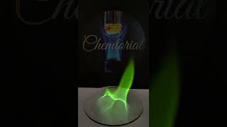 SV7 chemistry green flame experiment subscribe youtubeshorts chemistrylab alcohol boricacid [upl. by Maro]