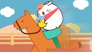 Molang Hindi  The Cowboys  Funny Hindi Animal Cartoons [upl. by Nylazor]