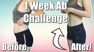 1 Week Intense Ab Workout Challenge  MY RESULTS [upl. by Dysart]