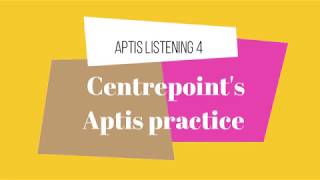 Aptis listening practice 4 [upl. by Odraccir]