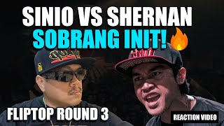 FLIPTOP SINIO VS SHERNAN ROUND 3 REACTION VIDEO [upl. by Thorner714]