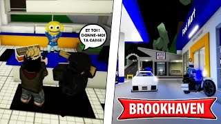 BRAQUAGE À L’ÉPICERIE DE LA STATION DESSENCE SUR BROOKHAVEN RP  ROBLOX [upl. by Merritt449]