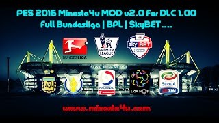 PES 2016 M4U Patch For DLC 100 Full Bundesliga [upl. by Klecka]