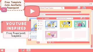 FREE POWERPOINT TEMPLATE 3  CUTE AESTHETIC YOUTUBE INSPIRED POWERPOINT 2024  ZOOM amp MORPH SLIDE [upl. by Raab]